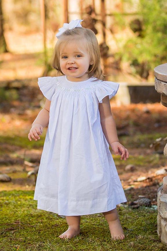 white toddler dress